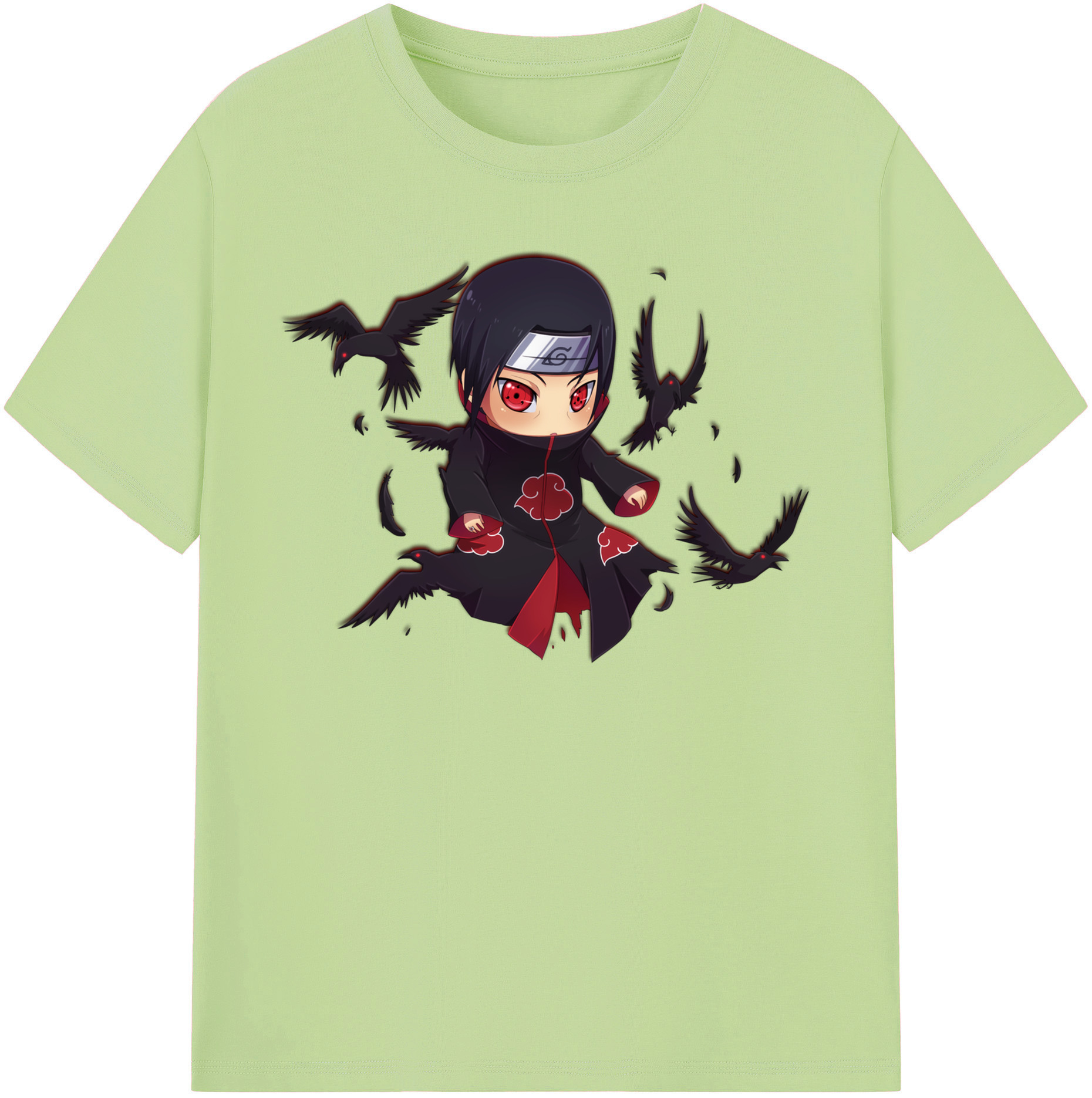 （画像用） NARUTO -ナルト- うちは イタチ Uchiha Itachi 綿100％半袖Tシャツ（フロントプリント）